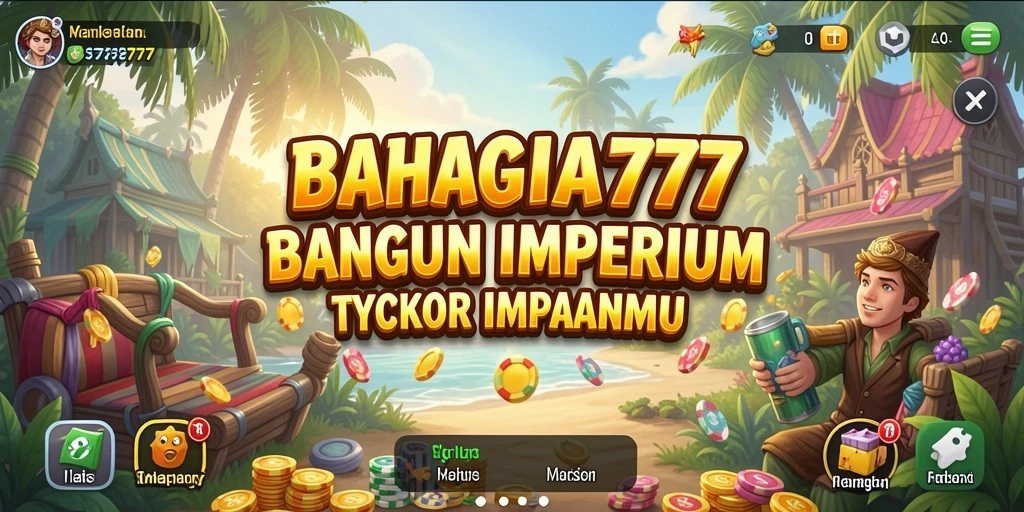 Tampilan atraktif gameplay BAHAGIA777 dalam membangun bisnis Tycoon.