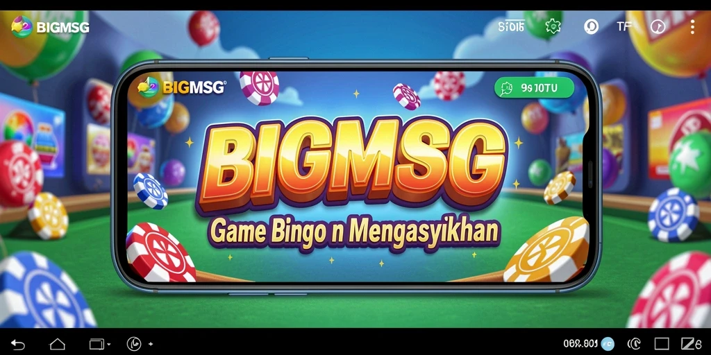 Tampilan gameplay seru BIGMSG dengan interaksi Bingo yang mendebarkan.