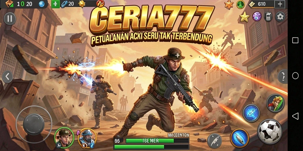 Screenshot gameplay CERIA777 yang menunjukkan aksi seru dan grafis menawan.