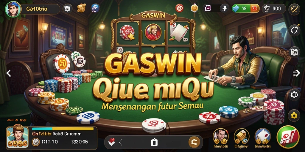 Screenshot GASWIN menunjukkan aksi seru permainan QiuQiu.