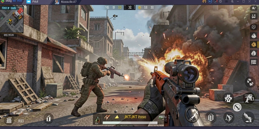 Tampilan menarik dari gameplay dalam JKTJKT yang penuh aksi.