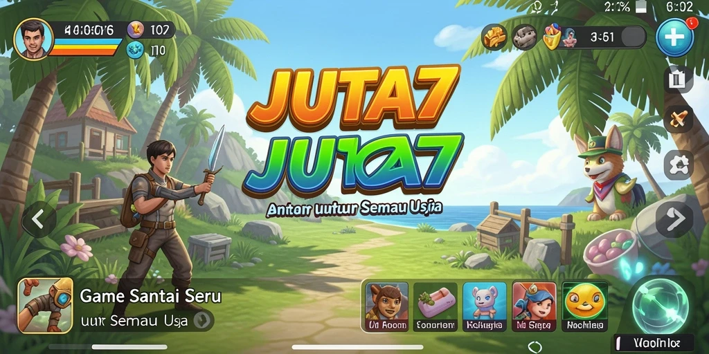 Tampilan gameplay seru dan santai di JUTA7.