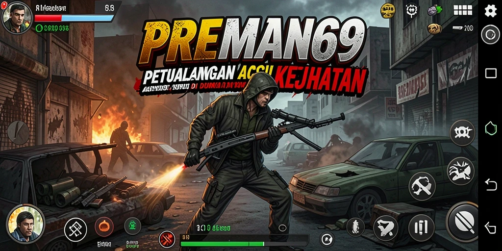 Menampilkan aksi seru dalam PREMAN69 dengan grafis memukau.