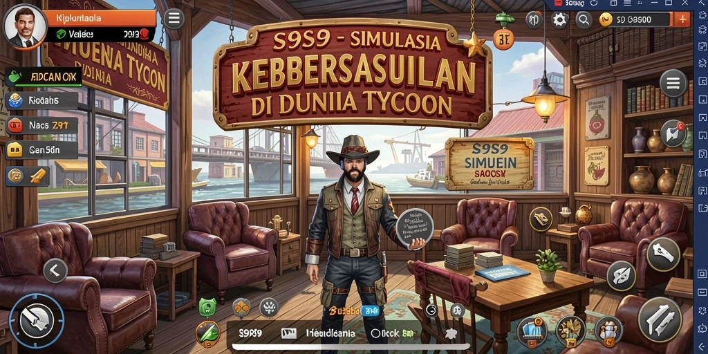 Tangkapan layar gameplay S9S9 menunjukkan bisnis yang sedang berkembang.