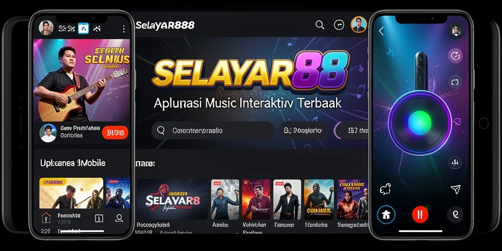 Tampilan gameplay interaktif dengan berbagai genre musik.