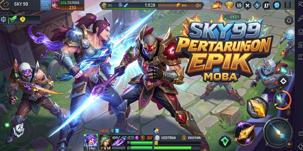 Gameplay seru di <strong>SKY99</strong> dengan pertarungan antar tim yang mendebarkan.